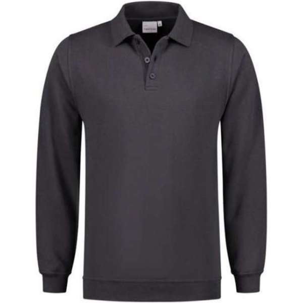 Santino Robin Polo Sweater lange mouw - Antraciet - XXXL Santino Robin Polo Sweater lange mouw - Antraciet - XXXL