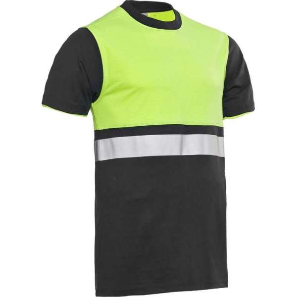 Santino Hivis t-shirt Hannover - 120149 - graphite / fluor geel - maat 3XL