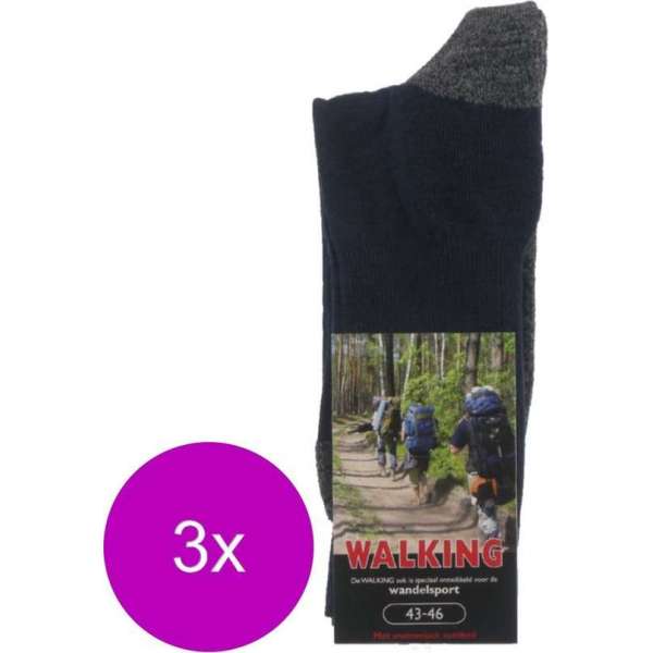 Stapp Unisex Walking Sok Marine - Sokken - 3 x 43-46 Stapp Unisex Walking Sok Marine - Sokken - 3 x 43-46