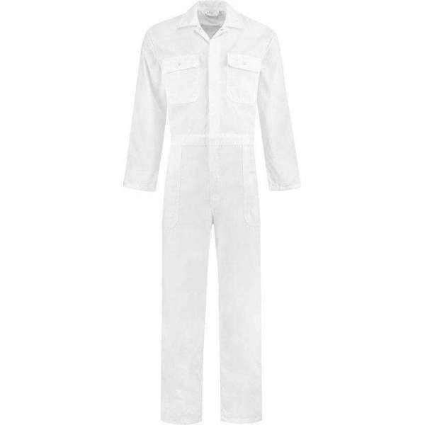 EM Workwear kinderoverall pol/kat Wit met verdekte ritssluiting maat 86 EM Workwear kinderoverall pol/kat Wit met verdekte ritssluiting maat 86