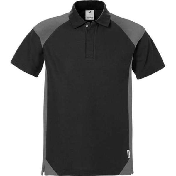 Fristads Poloshirt 7047 PHV-996-Zwart/Grijs-M Fristads Poloshirt 7047 PHV-996-Zwart/Grijs-M