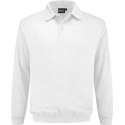 Indushirt polosweater biologisch katoen wit 4XL