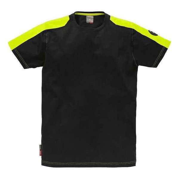 Fristads t-shirt 111261 stretch zwart/fluorgeel Fristads t-shirt 111261 stretch zwart/fluorgeel