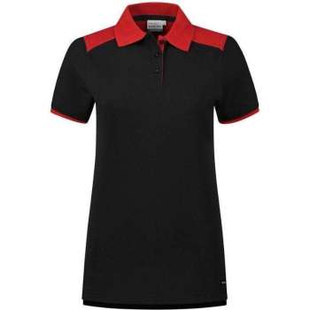 Santino Tivoli 2color Dames Polo-shirt (210g/m2) - Zwart | Rood - XXL