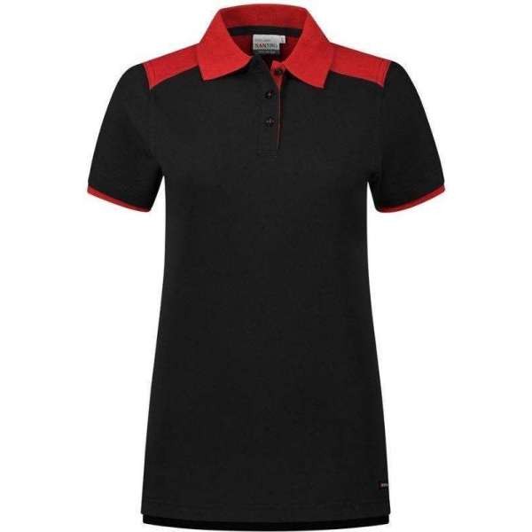Santino Tivoli 2color Dames Polo-shirt (210g/m2) - Zwart | Rood - XXL Santino Tivoli 2color Dames Polo-shirt (210g/m2) - Zwart | Rood - XXL
