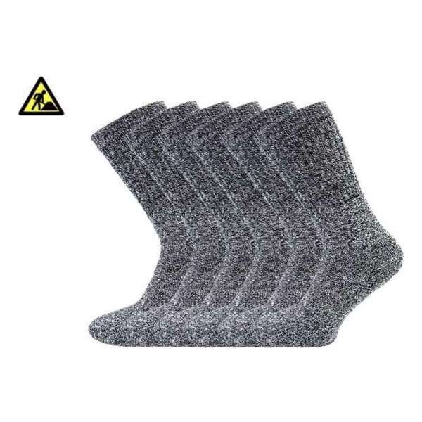 6 paar Bonanza werksokken - Basic - Grijs - Maat 43-46 6 paar Bonanza werksokken - Basic - Grijs - Maat 43-46
