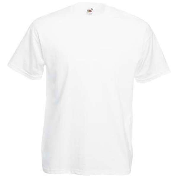 5 witte Fruit of the Loom t-shirts maat 5XL 5 witte Fruit of the Loom t-shirts maat 5XL