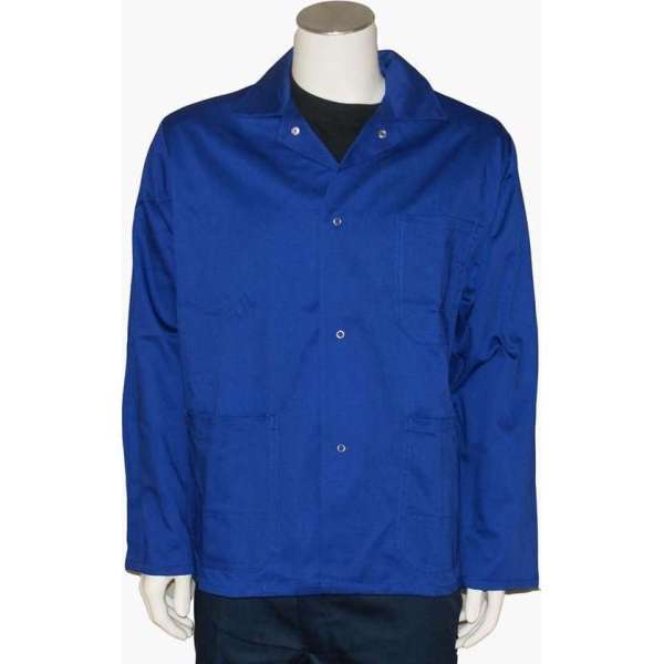Yoworkwear Werkjasje polyester/katoen korenblauw maat S Yoworkwear Werkjasje polyester/katoen korenblauw maat S