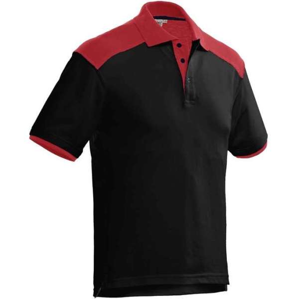 Santino Tivoli 2color Polo-shirt (210g/m2) - Zwart | Rood - M Santino Tivoli 2color Polo-shirt (210g/m2) - Zwart | Rood - M