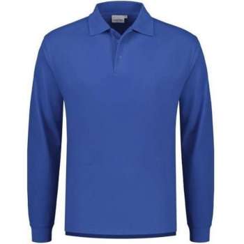 Santino Matt Polo-shirt lange mouwen - Blauw - L