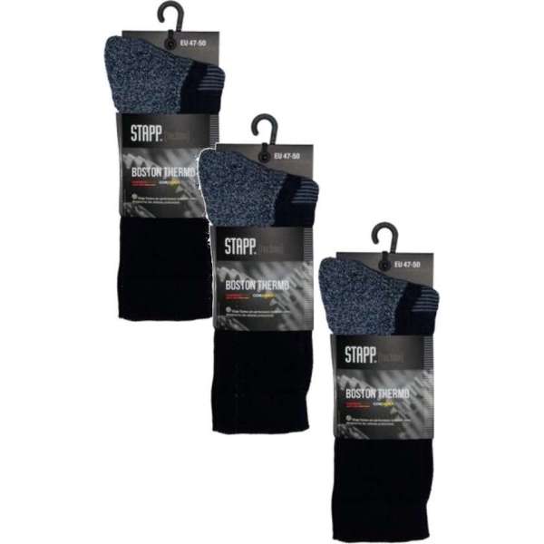Stapp Boston Thermosok Zwart - Sokken - 3 x 35-38 Stapp Boston Thermosok Zwart - Sokken - 3 x 35-38