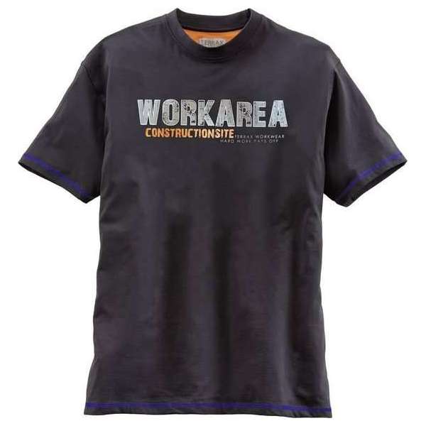 TERRAX WORKWEAR Heren T-shirt met opdruk zwart maat XXXL TERRAX WORKWEAR Heren T-shirt met opdruk zwart maat XXXL