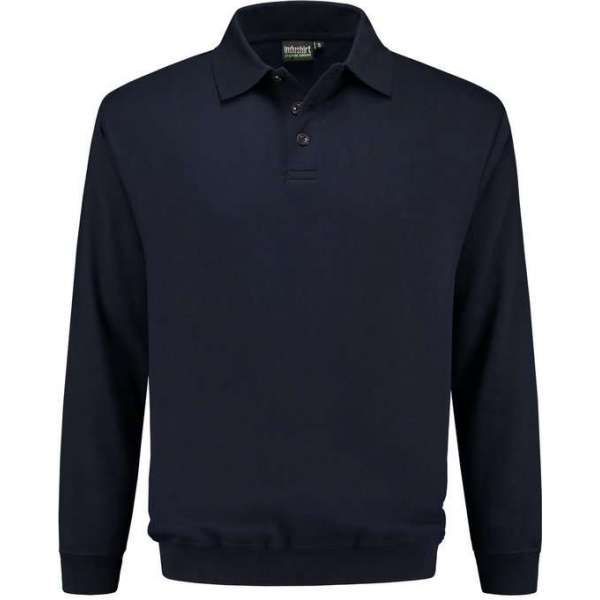Indushirt polosweater biologisch katoen marine L Indushirt polosweater biologisch katoen marine L