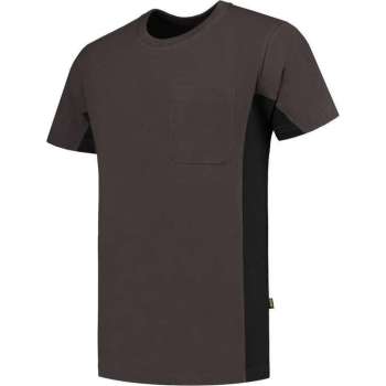 Tricorp T-shirt Bi-Color - Workwear - 102002 - Donkergrijs-Zwart - maat L
