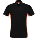 Tricorp poloshirt - 202002 bi-color - Zwart / Oranje - Maat XS