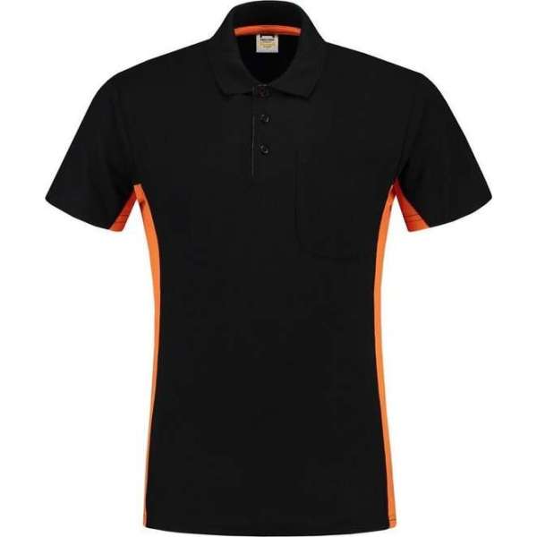 Tricorp poloshirt - 202002 bi-color - Zwart / Oranje - Maat XS Tricorp poloshirt - 202002 bi-color - Zwart / Oranje - Maat XS