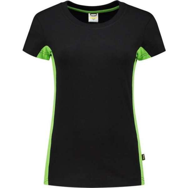 Tricorp T-shirt Bi-color Dames - 102003 - zwart / lime - maat L Tricorp T-shirt Bi-color Dames - 102003 - zwart / lime - maat L