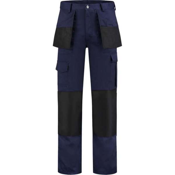 Yoworkwear Werkbroek Oxford polyester/katoen navy/zwart maat 64 Yoworkwear Werkbroek Oxford polyester/katoen navy/zwart maat 64
