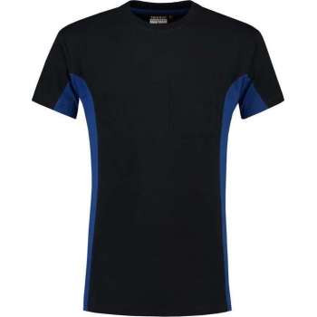 Tricorp bi-color t-shirt - Workwear - 102002 - navy-koningsblauw - maat  XS