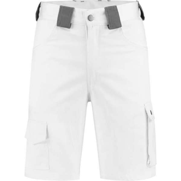 BT K_P Korte Werkbroek Wit Wit/GrijsNL:62 BE:56 BT K_P Korte Werkbroek Wit Wit/GrijsNL:62 BE:56