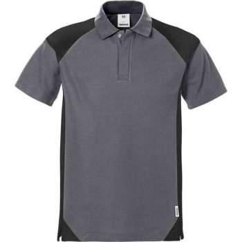 Fristads Poloshirt 7047 PHV-896-Grijs/Zwart-L