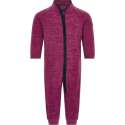 Color Kids - Fleece overall voor baby's - Melange - Donkerrood - maat 74cm