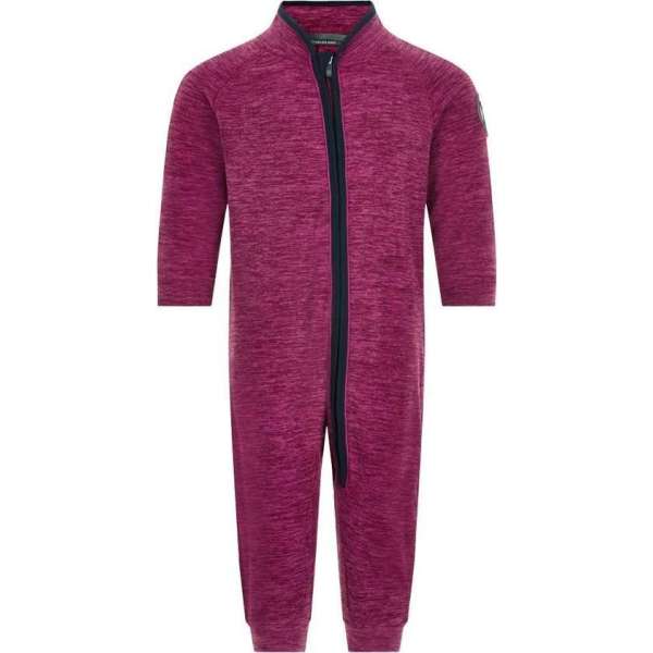 Color Kids - Fleece overall voor baby's - Melange - Donkerrood - maat 74cm Color Kids - Fleece overall voor baby's - Melange - Donkerrood - maat 74cm