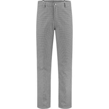 EM Kitchen Bakkersbroek polyester/katoen wit/zwart maat 50