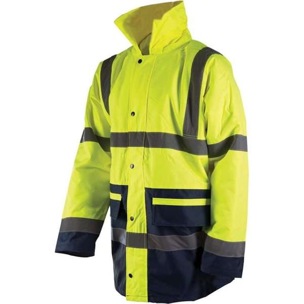 Silverline Reflecterende Jas - Geel, Klasse 3, Maat XL 108 - 116 cm. Silverline Reflecterende Jas - Geel, Klasse 3, Maat XL 108 - 116 cm.