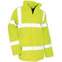 LMA - veiligheidsjas en werkjas - neon geel - met reflectoren - waterdicht