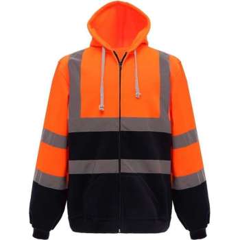 RWS vest, met rits en capuchon, S t/m 3XL XXL Marineblauw/Oranje