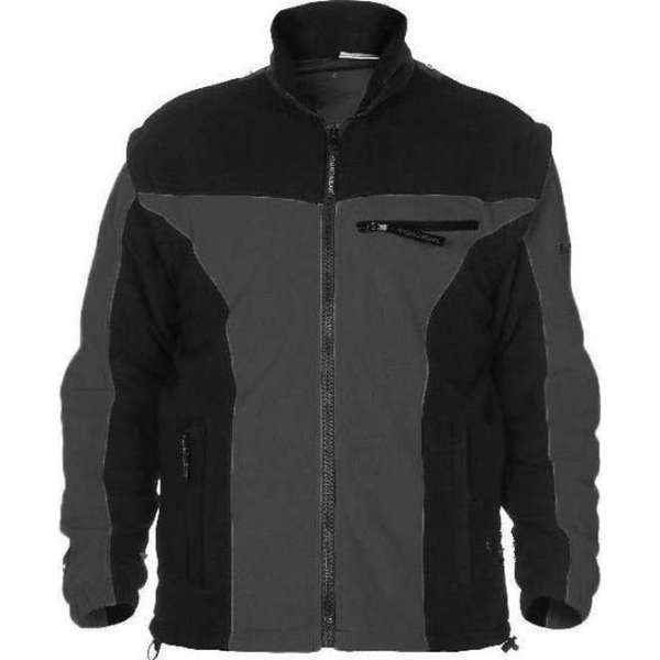 Hydrowear Kingston Fleece Jacket - Afritsbare Mouwen – Zwart/Donkergrijs maat S – Werktrui Hydrowear Kingston Fleece Jacket - Afritsbare Mouwen – Zwart/Donkergrijs maat S – Werktrui