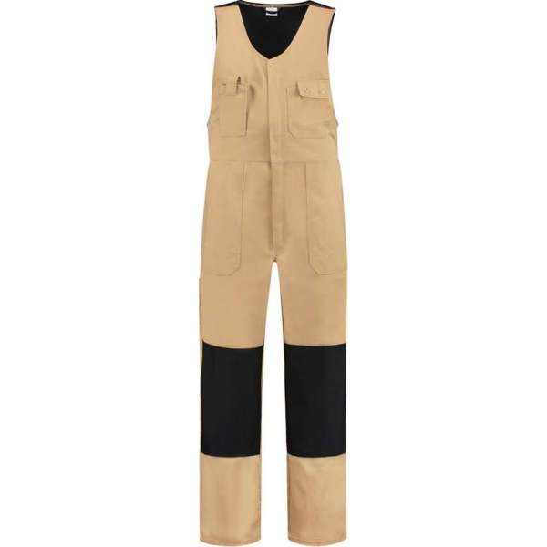 EM Workwear Bodybroek katoen/polyester kaki-zwart maat 50 EM Workwear Bodybroek katoen/polyester kaki-zwart maat 50