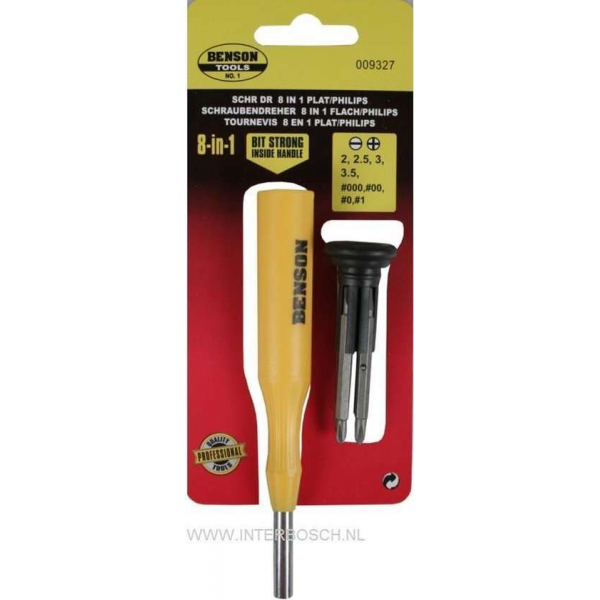 Precisie schroevendraaier set, 8 in 1, Benson Precisie schroevendraaier set, 8 in 1, Benson