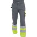 Dassy Omaha Hoge zichtbaarheidsbroek 200620 (300 g/m2) - binnenbeenlengte Standaard (81-86 cm) - Cementgrijs/Fluogeel - 64