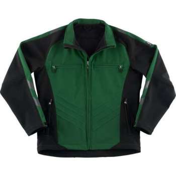 Softshell Stretchjack Dresden Groen/zwart L