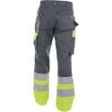 Dassy Omaha Hoge zichtbaarheidsbroek 200620 (300 g/m2) - binnenbeenlengte Standaard (81-86 cm) - Cementgrijs/Fluogeel - 50