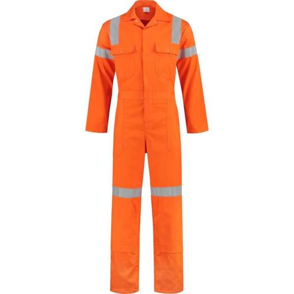 EM Traffic Hoge zichtbaarheids overall 100% katoen Oranje Maat 56 EM Traffic Hoge zichtbaarheids overall 100% katoen Oranje Maat 56