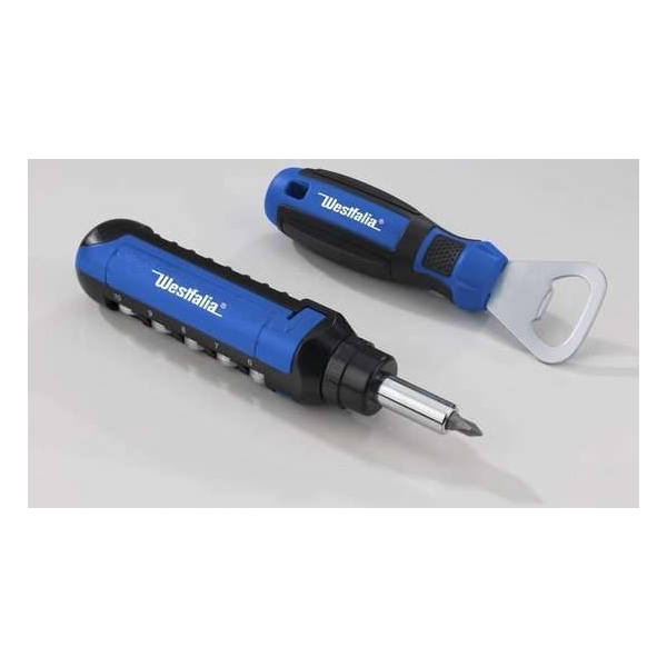 Westfalia Ratelschroevendraaier 16-in-1 incl. flessenopener Westfalia Ratelschroevendraaier 16-in-1 incl. flessenopener