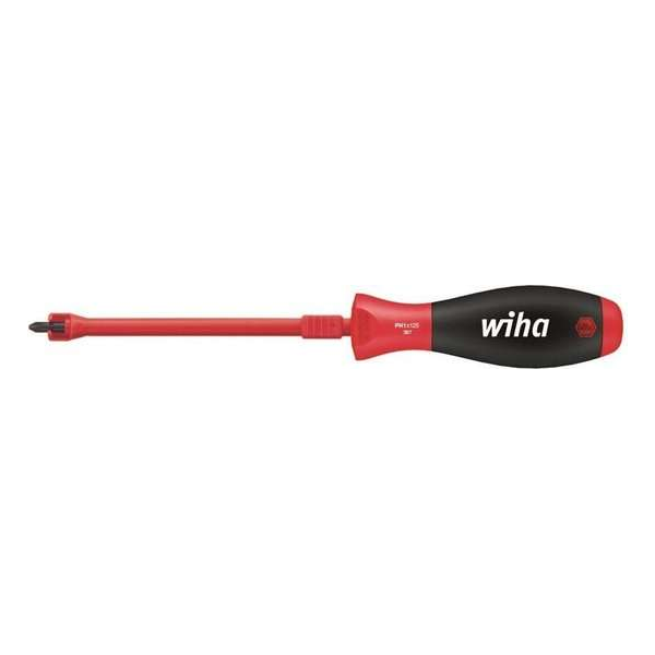 Wiha 397 Softfinish Schroevendraaier met vasthoudfunctie - Phillips - PH1 x 125mm Wiha 397 Softfinish Schroevendraaier met vasthoudfunctie - Phillips - PH1 x 125mm