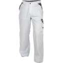 Dassy Nashville Tweekleurige werkbroek 200658 - binnenbeenlengte Standaard (81-86 cm) - Wit/Cementgrijs - 60