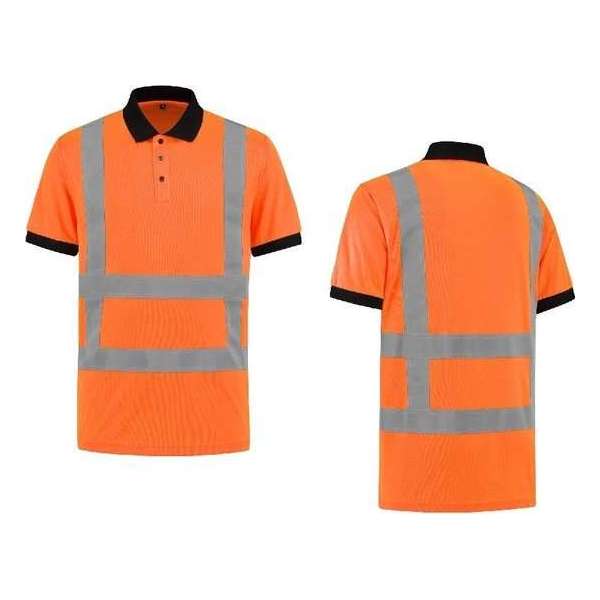 Polo-Shirt High Visibility RWS FluoOranje maat 4XL Polo-Shirt High Visibility RWS FluoOranje maat 4XL