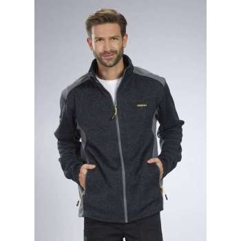 Stanley Gebreide fleecejas, kleur grijs, maat M