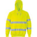 Portwest Hi-vis hooded sweatshirt, Geel, Maat S
