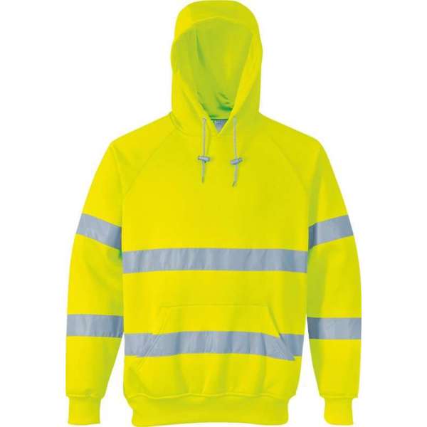 Portwest Hi-vis hooded sweatshirt, Geel, Maat S Portwest Hi-vis hooded sweatshirt, Geel, Maat S
