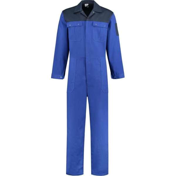 GAEVE Overall 100% katoen 2-kleurig korenblauw-navy maat 42 GAEVE Overall 100% katoen 2-kleurig korenblauw-navy maat 42