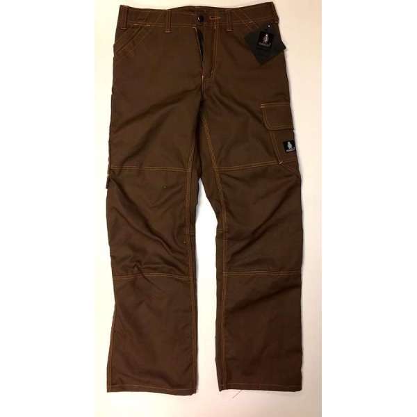 WERKBROEK - MASCOT FARO MET ORANJE CONTRAST STIKSELS - bruin - maat 50 WERKBROEK - MASCOT FARO MET ORANJE CONTRAST STIKSELS - bruin - maat 50