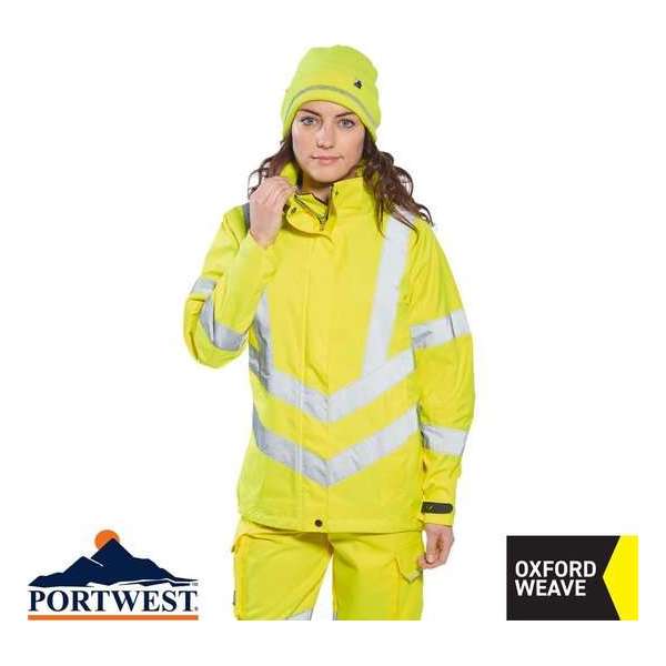 PORTWEST LW70 DAMES HI-VIS ADEMEND JACK GEEL MAAT XL PORTWEST LW70 DAMES HI-VIS ADEMEND JACK GEEL MAAT XL