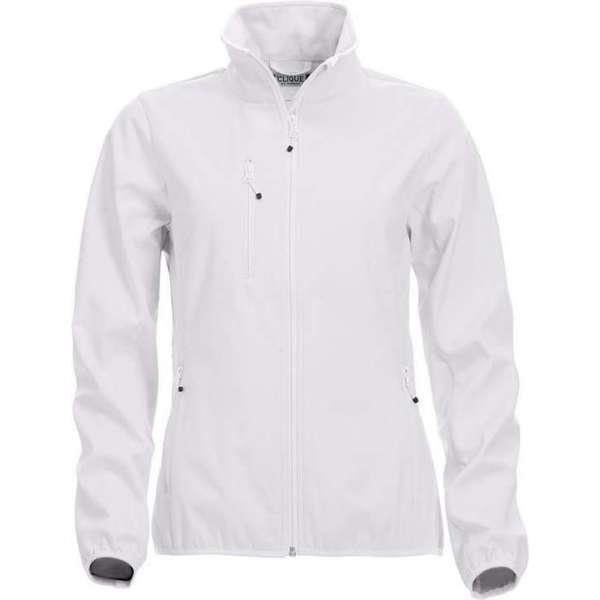 Clique Basic Softshell Jas Dames Wit maat M Clique Basic Softshell Jas Dames Wit maat M