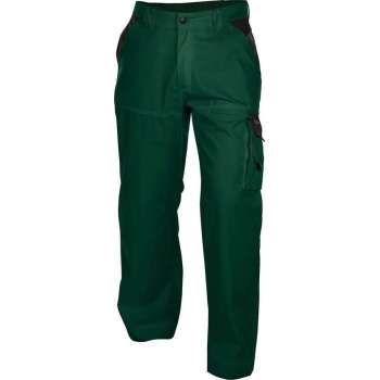 Dassy Nashville Tweekleurige werkbroek 200658 - binnenbeenlengte Standaard (81-86 cm) - Flessengroen/Zwart - 56